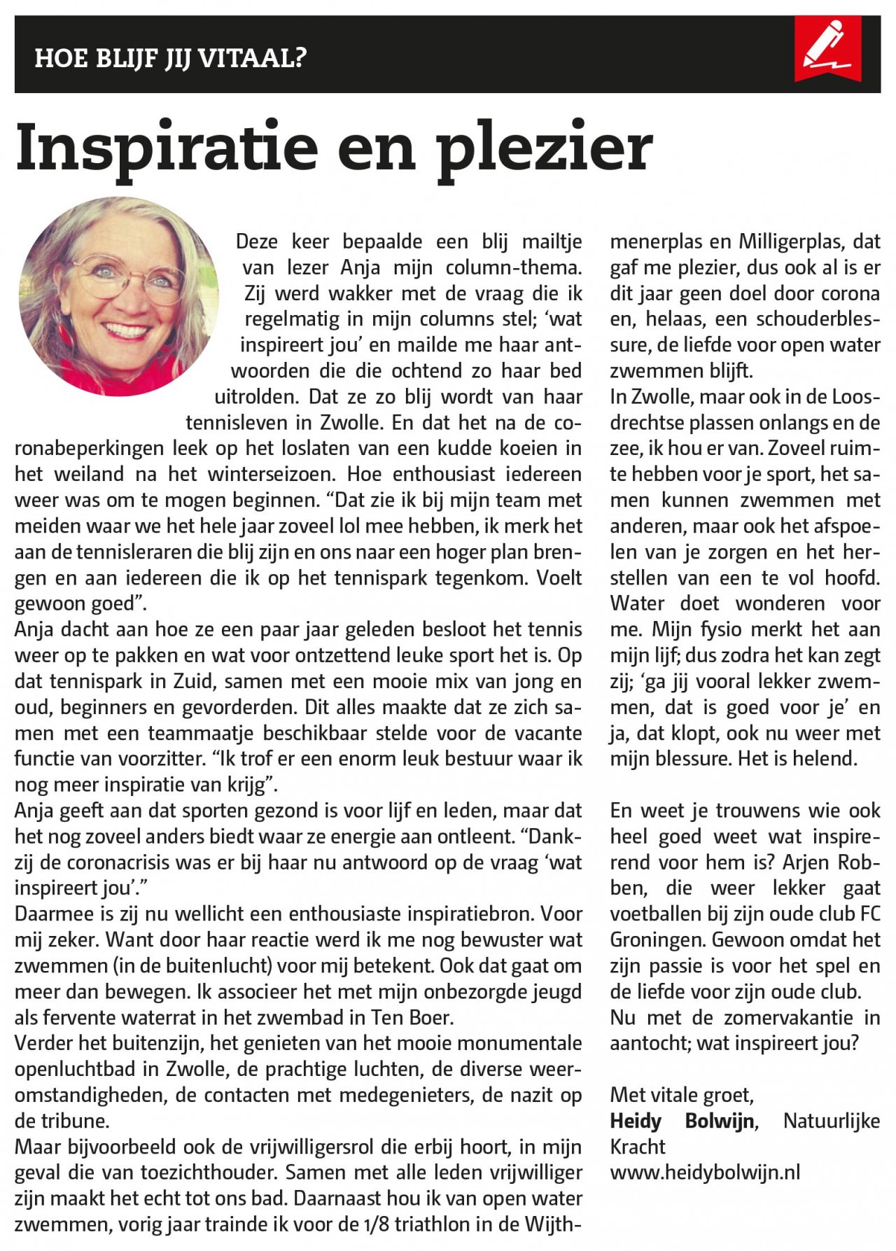 inspiratie en plezier